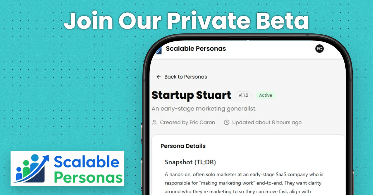 Join Our Private Beta - Scalable Personas